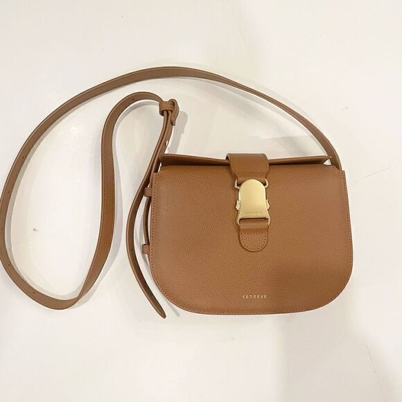 Senreve Crossbody Bag in Brown with Gold Accent - Picture 2 of 12